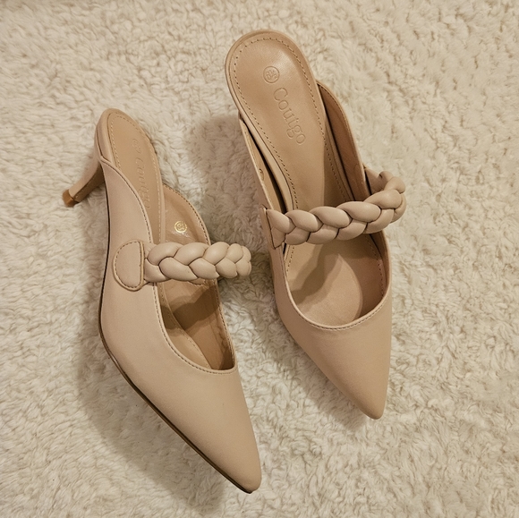 Coutgo pointed toe mules with braided strap - Picture 2 of 3